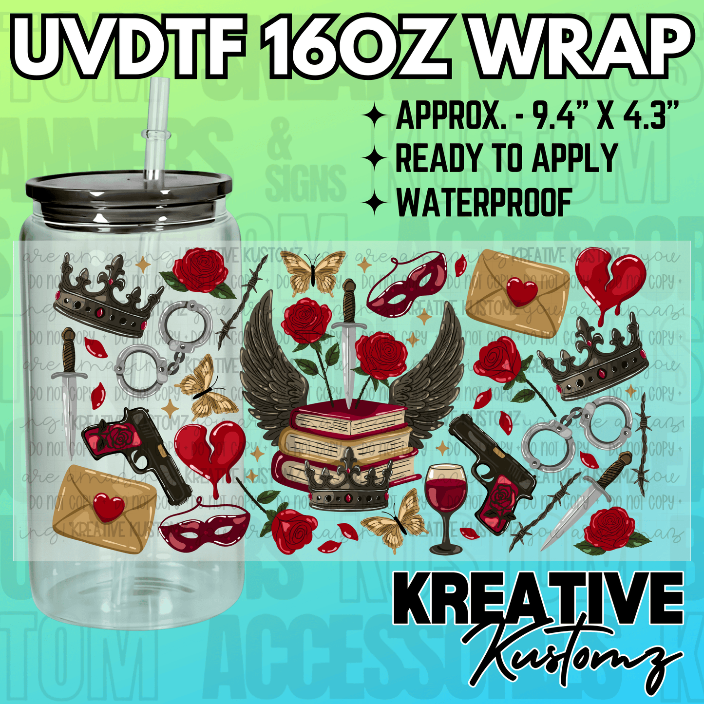KK-2418 | UVDTF | 16oz Glass Can Libbey Wrap