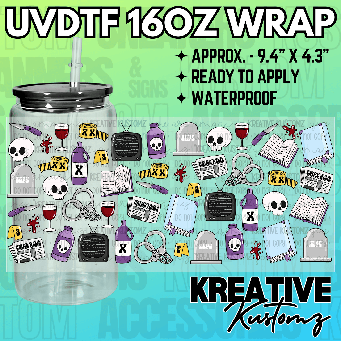 KK-2415 | UVDTF | 16oz Glass Can Libbey Wrap