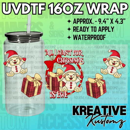 KK-2382  | UVDTF | 16oz Glass Can Libbey Wrap