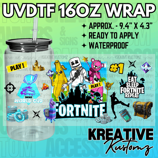 KK-2272  | UVDTF | 16oz Glass Can Libbey Wrap