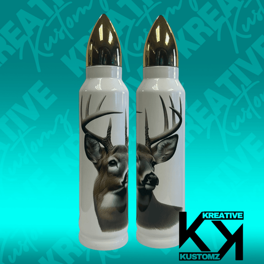 Whitetail Buck - 32oz Bullet Tumbler - Kreative Kustomz