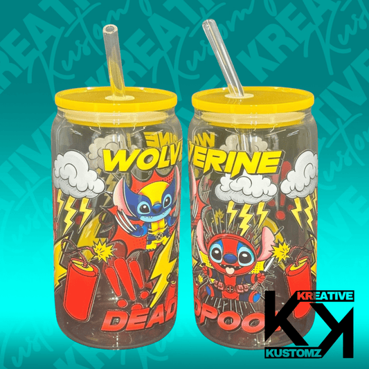 Wolverine Deadpool Mashup Libbey - 16oz - Kreative Kustomz
