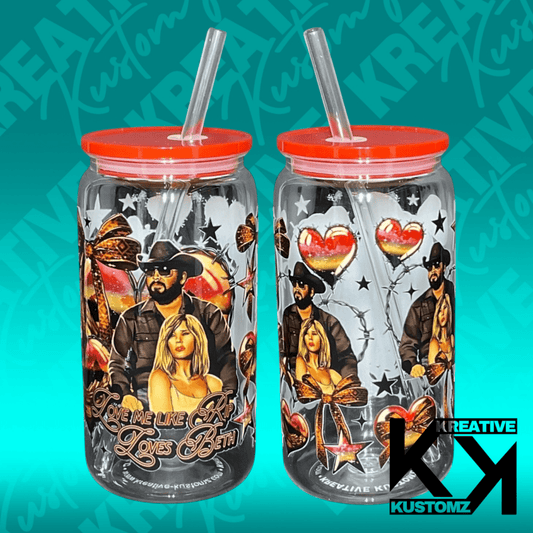 Yellowstone Love Libbey - 16oz Red - Kreative Kustomz